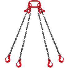 5/16 Inch Chain Sling Chains with Hooks for Engine Hoist Engine Lift Chain with 4 Leg Grab Hooks & Adjusters