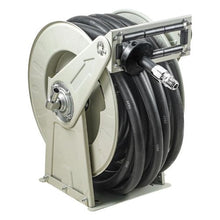 33 ft Heavy-Duty Carbon Steel Fuel Hose Reel with Automatic Fuel Nozzle, NBR Rubber Hose for Bunk