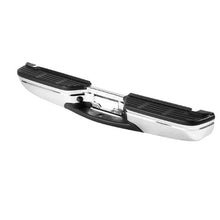 Rear Step Bumper for 1999-2007 Ford F250/F350 Super Duty Chrome Steel Assembly with License Plate Light & Step Pad Replacement for FO1101141