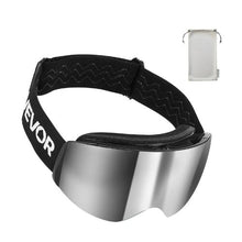 Frameless Ski Goggles with Silver Mirror Revo Spherical Lens OTG Anti-Fog for Men & Women