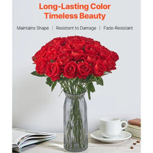 Red Rose Realistic Bouquet for Xmas Home Decor Artificial Flowers (500 PCS)