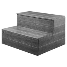 2-Step Hot Tub Steps 25" Wide 600 lb Capacity Spa Stairs for Hot Tubs Pools & RVs (Graphite Gray)
