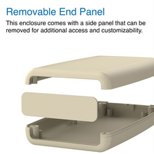Mother Board Fixing Storage Box Almond ,Hand Held Enclosure With Removable End Panel H65AL