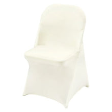 30PCS Stretch Spandex Folding Chair Covers Universal Washable Slipcovers (Ivory White)