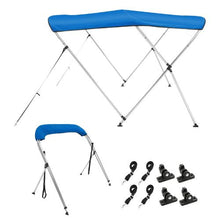 6'L x (61"-66")W x 46"H 3 Bow Boat Bimini Tops with Aluminum Alloy Frame Waterproof