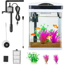 2-Gallon Smart Glass Aquarium with 7-Color LED Lighting