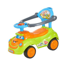 Ride-On Push Car for Toddlers 19–36 Months – Foot-to-Floor Buggy with Guardrails Handle & Storage, Green