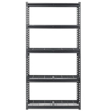 5-Tier Heavy Duty Metal Storage Shelves 2000 lbs Capacity Adjustable Garage Shelving Unit (Black)