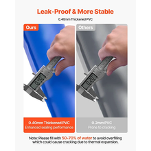 4 Ft Single -Chamber Pool Cover Water Tubes, Pack of 6, 0.4mm Thick PVC Water Bags Weights