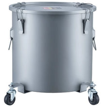 16 Gal Fryer Grease Bucket Oil Disposal Caddy with Caster Base Rust-Proof Carbon Steel Lock Clips Lid Filter Bag for Hot Cooking Oil (Gray)