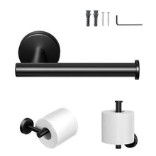 Stainless Steel Toilet Roll Holder Fits Mega Rolls (Matte Black)