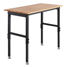48 x 24-Inch Adjustable Workbench 1500 LBS Capacity 26.3-40.2-Inch Height Oak Wood Top