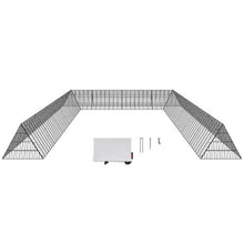 236.2 x 157.5 x 24.2 In Chicken Tunnel Run – Large Portable Outdoor Coop for Chickens Ducks & Rabbits (2 Sets)