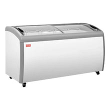 Commercial Ice Cream Display Case 16.3 Cu. Ft., -19 to 3°F 5 Baskets 2 Glass Doors LED Light