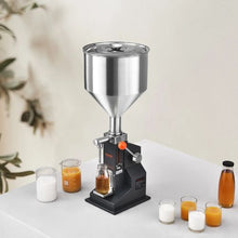 Manual Liquid Filling Machine 5–100ml Adjustable Stainless Steel Bottle Filler with Hopper