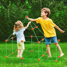 85 PCS Glow-in-the-Dark Fort Building Kit for Kids, STEM Construction Toy with 55 Rods & 30 Balls, Ages 4–8+