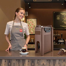 5 Gallon Insulated Beverage Dispenser with Spigot & Handle 19 L Hot & Cold Drink Server (Brown)