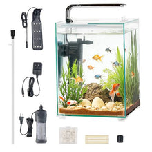 5-Gallon Smart Glass Aquarium with 3-Color LED Lighting