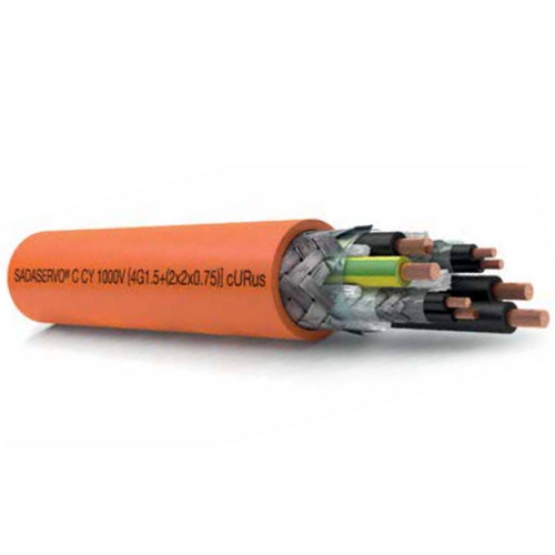 16/4C G + 21/1P + 21/1P Flexible Bare Copper Shielded pairs with Overall Shield Servo Cable CC CY UL/CSA 1000V