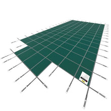 20x40 ft Pool Safety Cover with 4x10 ft Center End Step Mesh Winter Cover (Green)