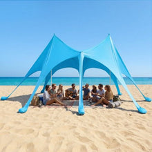 20x13 ft Beach Tent Sun Shelter with UPF50+ Sun Protection 9.2 ft Tall  for Family Outings Camping (Blue)