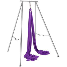 9.67 FT Aerial Yoga Frame & Hammock 551 LBS Capacity 13.1 Yards Hammock Indoor/Outdoor