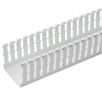 6FT 0.6x0.69 Panduct Type F PVC Narrow Finger/Slot Wiring Duct F.5X.5WH6