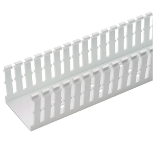 6FT 0.6x0.69 Panduct Type F PVC Narrow Finger/Slot Wiring Duct F.5X.5WH6