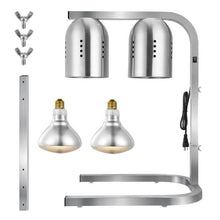 500W Food Heat Lamp Electric Stainless Steel Commercial Warmer for French Fries Buffets Kitchens and Restaurants