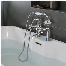 Clawfoot Tub Faucet Deck-Mount Bathtub Filler with Handheld Shower Chrome 360° Spout & 59" Hose