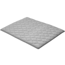 80 x 60 x 3.5 In Japanese Tatami Mat Queen Size Foldable Futon Mattress 9-Layer Floor Sleeping Mat with Storage Bag (Gray)