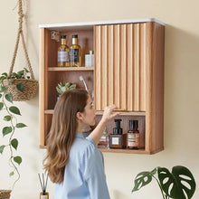 Wall-Mounted Bathroom Cabinet with Door & Adjustable Shelf Over-the-Toilet Storage.