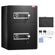 3.1-3.9 cu.ft Double Doors Safe Box with Key Lock & Password for Money Documents Jewelry and Valuables