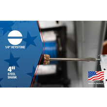 1/4"-4" USA Keystone Tip Screwdriver Shank SD1/4K4US (Pack of 10)