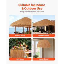 19-20 X 236.4 Inch  Mexican Style Tiki Hut Bar Grass Skirt Roof and Artificial Thatch Roofing D1-50600