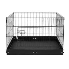 Dog Playpen 4-Panel 24" x 36" Foldable Metal Fence with Door & Pad