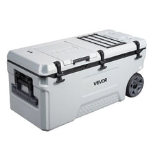 106 Qt Rolling Hard Cooler with Wheels Leak-Resistant 48-Hour Ice Retention Insulated Ice Chest