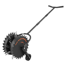 16.6-Inch Rolling Lawn Core Aerator Manual Yard Aerator Anti-Clog Tines Rust-Resistant