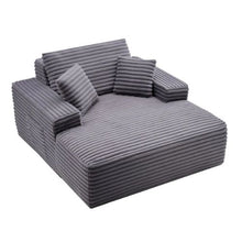 48-Inch Boneless Chaise Lounge Chair Oversized Upholstered Sofa with Pillows and Armrests