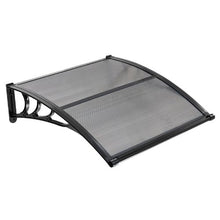 38 x 40 in Door Awning Canopy Polycarbonate Front Door Cover Rain & UV Protection (Smoky Gray)