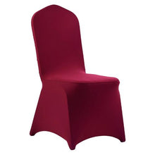 50PCS Burgundy Polyester Spandex Chair Covers Stretch Slipcovers for Wedding Party & Banquet Fits Chairs up to 20.08 x 17.72 x 37.4 Inches