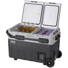 Portable 50L Car Refrigerator – Dual Zone Freezer -4℉ to 68℉ Adjustable for Home Outdoor Camping( RV & Car Use)