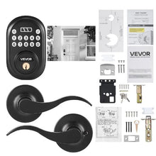 Keyless Entry Door Lock with Handle, Electronic Keypad, Matte Black DS50+L