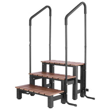 3-Step Hot Tub Steps with Handrail 25.2 In Wide Spa Stairs 550 lb Capacity