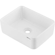 16" x 12" Rectangular Vessel Sink White Ceramic Above Counter Bathroom Basin