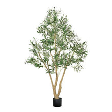 6 ft Artificial Olive Tree with Black Pot for Home Office Living Room