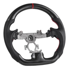 Infiniti G37 Steering Wheel 2007–2013 Carbon Fiber Flat-Bottom Design Non-Slip Leather Grip( Black)