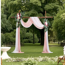 21' Ft Blush Pink with Ivory Wedding Arch Draping Fabric Reception Backdrop Wedding Decoration Artificial Wedding Arch Flowers Kit XH-HQ05 (Pack of 4)