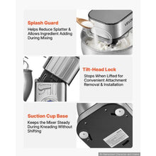 7.4 Qt 500W Stand Mixer 6-Speed Tilt-Head Electric Mixer with Stainless Steel Bowl Dough Hook Whisk & Beater