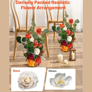 Orange Floral Centerpieces Freestanding Flower Arrangements for Wedding JN-PJ-01 (Pack of 4)
